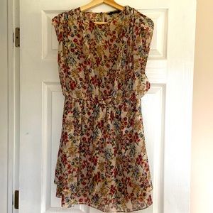 Zara Basic Floral Mini Dress Size S